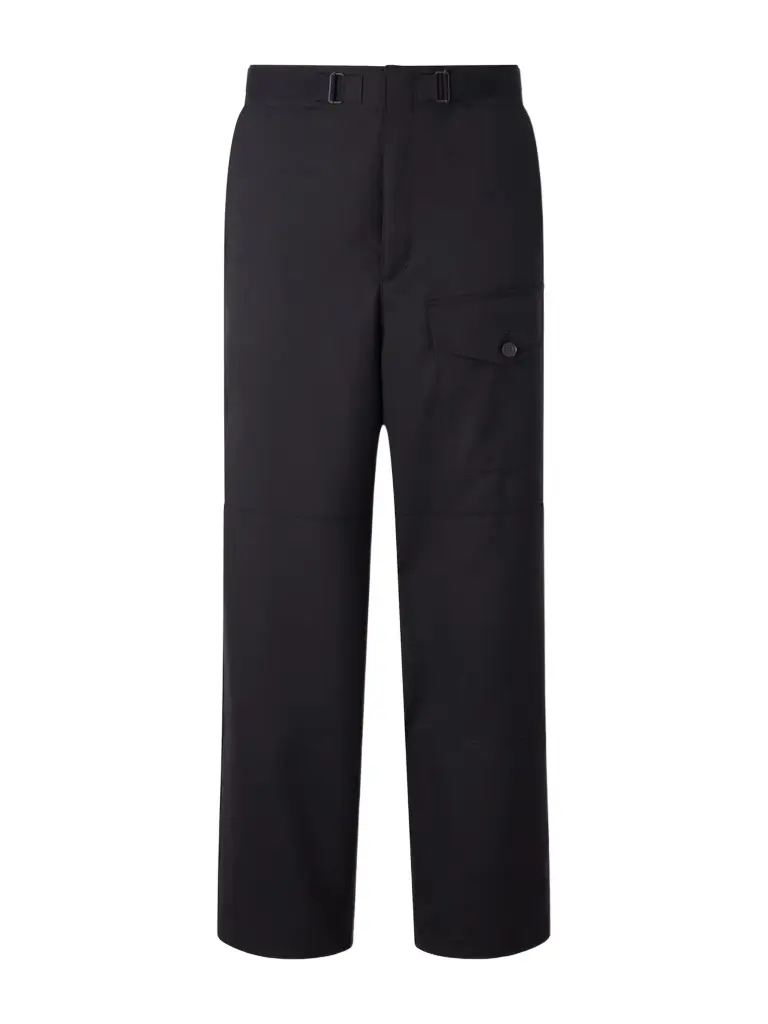 Auralee Wide-Leg Wool Herringbone Cargo Trousers - Men