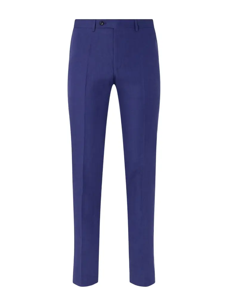 Canali Straight-Leg Linen Suit Trousers - Men