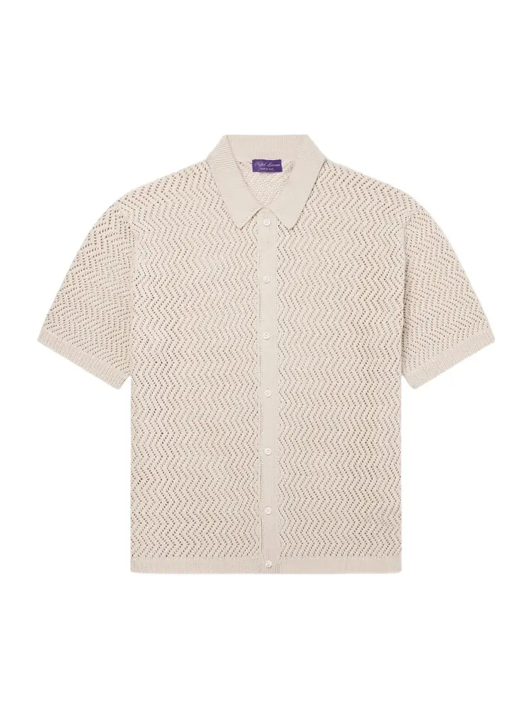 Ralph Lauren Purple Label Knitted Cotton Shirt - Men