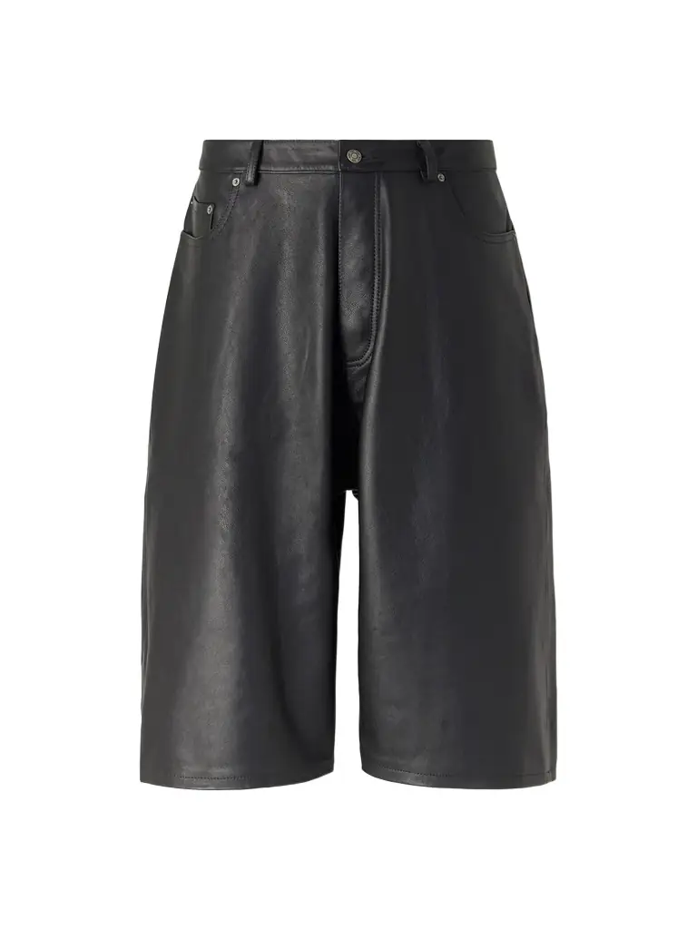 424 Straight-Leg Leather Shorts - Men
