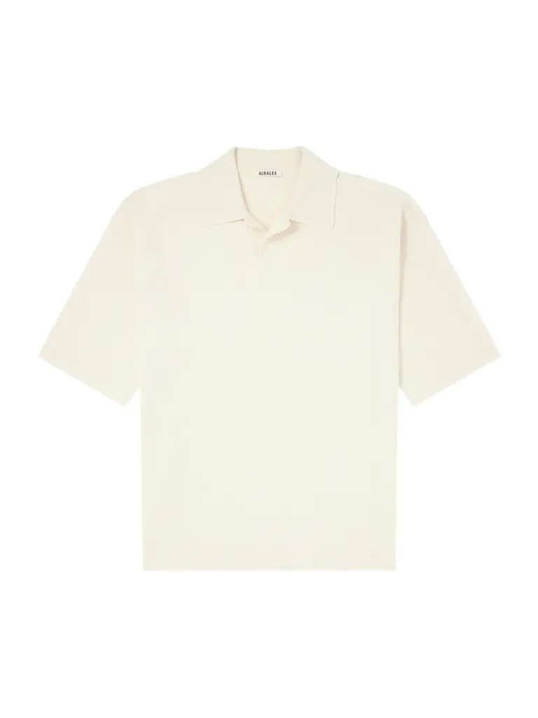 Auralee Knitted Silk Polo Shirt - Men