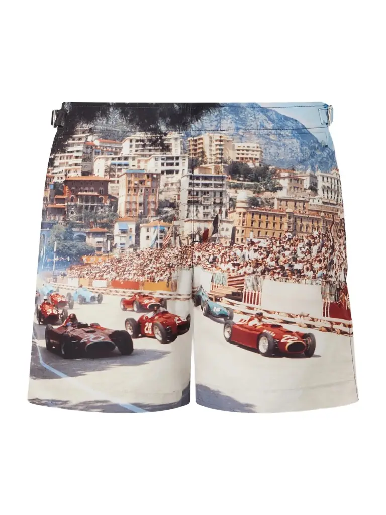 Orlebar Brown Bulldog Straight-Leg Mid-Length Printed Swim Shorts - Men