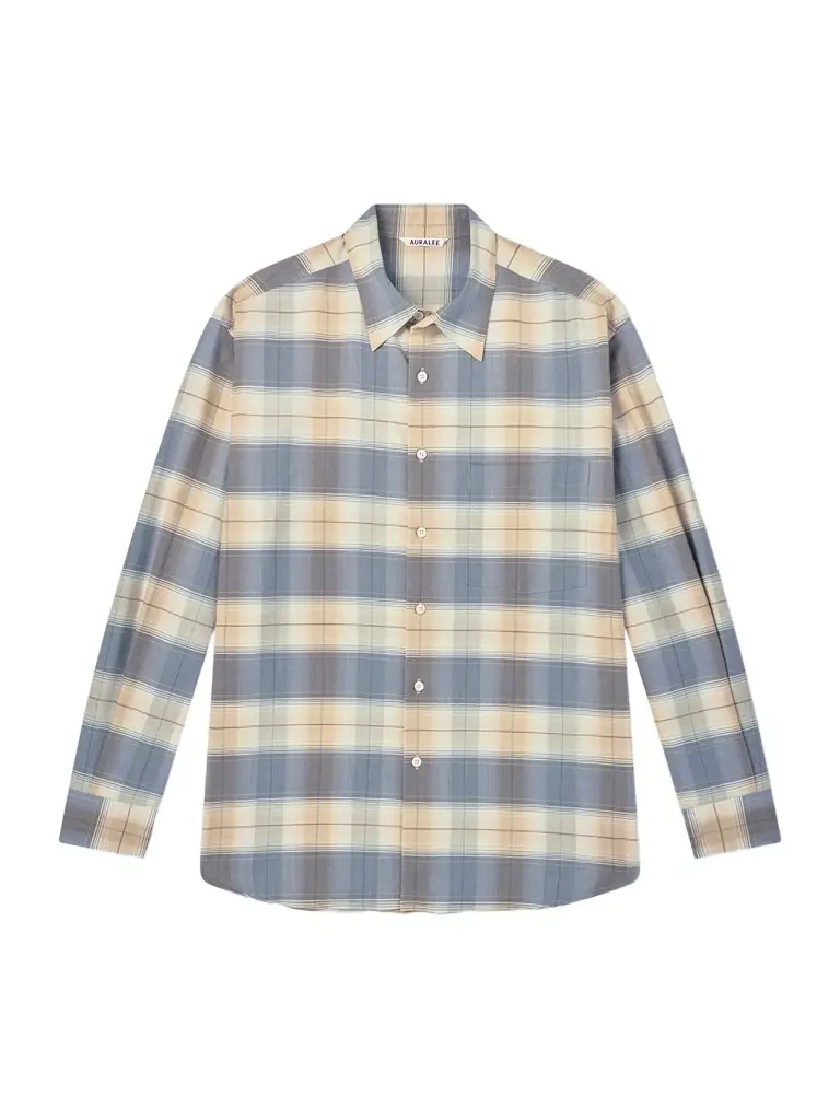 Auralee Checked Wool-Poplin Shirt - Men