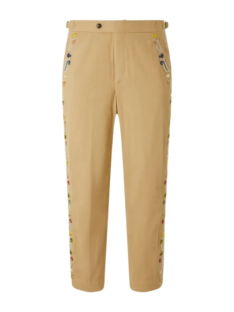 BODE Straight-Leg Cotton Feather Runner Trousers - Men
