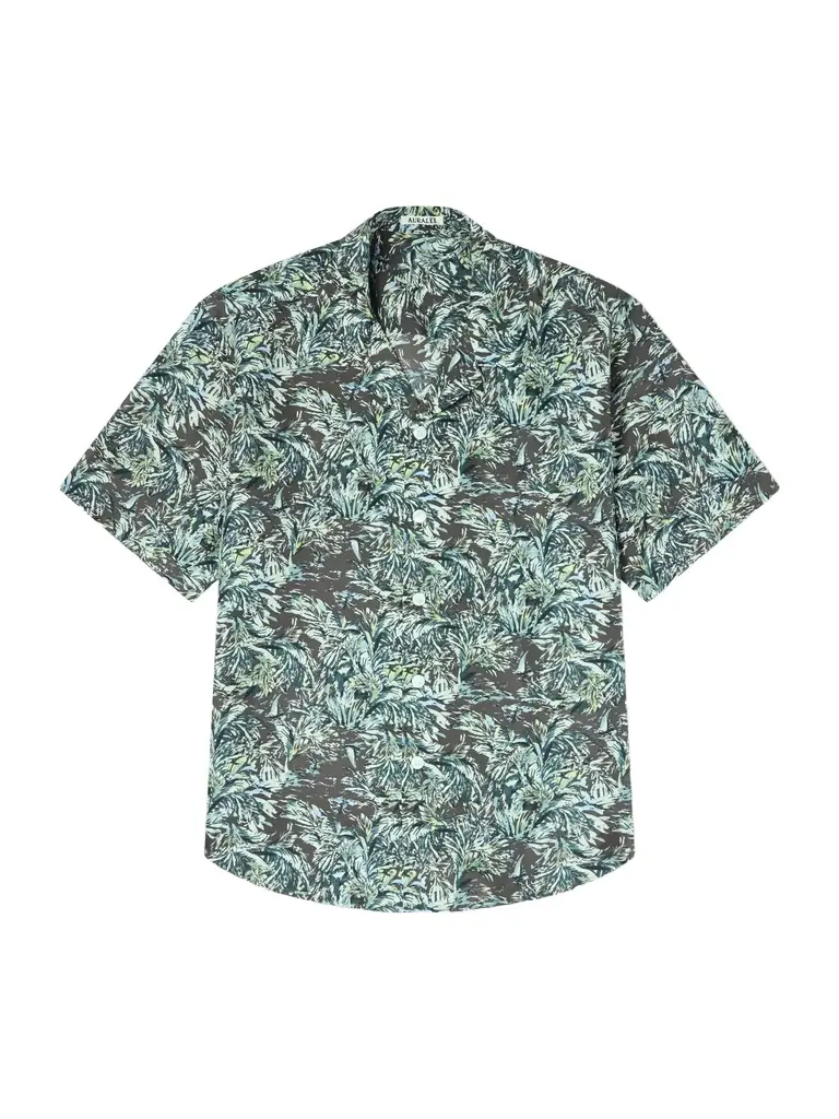 Auralee Printed Silk Satin Shirt - Men