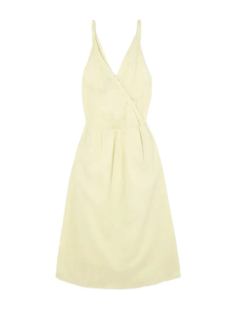 Deiji Studios Crossed Wrap-effect Striped Organic Cotton Midi Dress