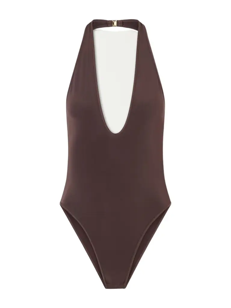 Zimmermann Luna Halter Jersey Bodysuit