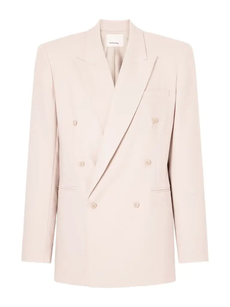 The Frankie Shop Monterey Double-breasted Wool-blend Blazer
