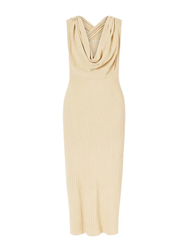 Kallmeyer Ribbed-knit Cotton-blend Midi Dress
