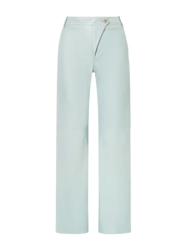Chloé High-rise Paneled Leather Straight-leg Pants