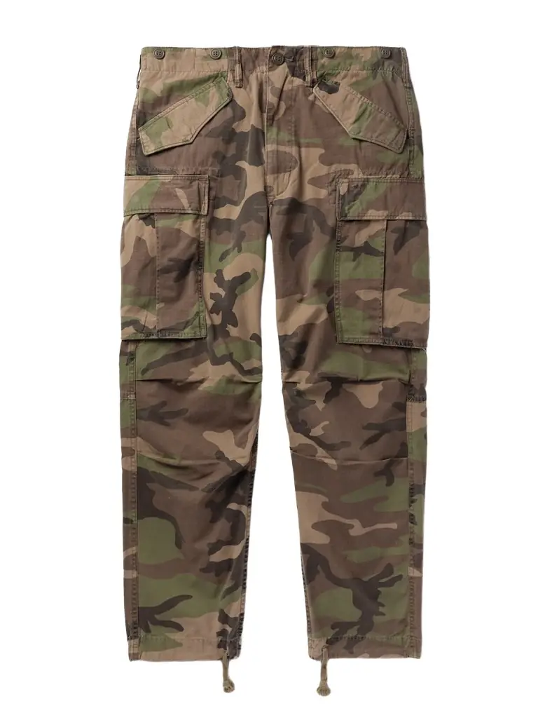 RRL Tapered Camouflage-Print Cotton-Ripstop Cargo Trousers - Men