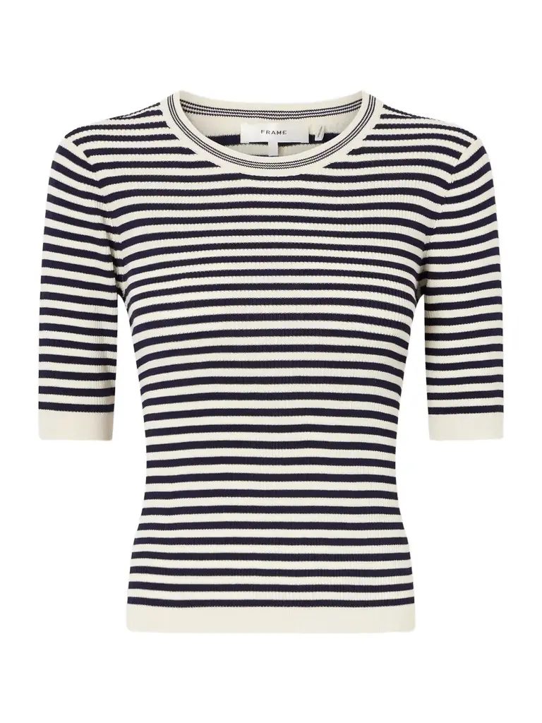 Frame Striped Cotton-blend T-shirt