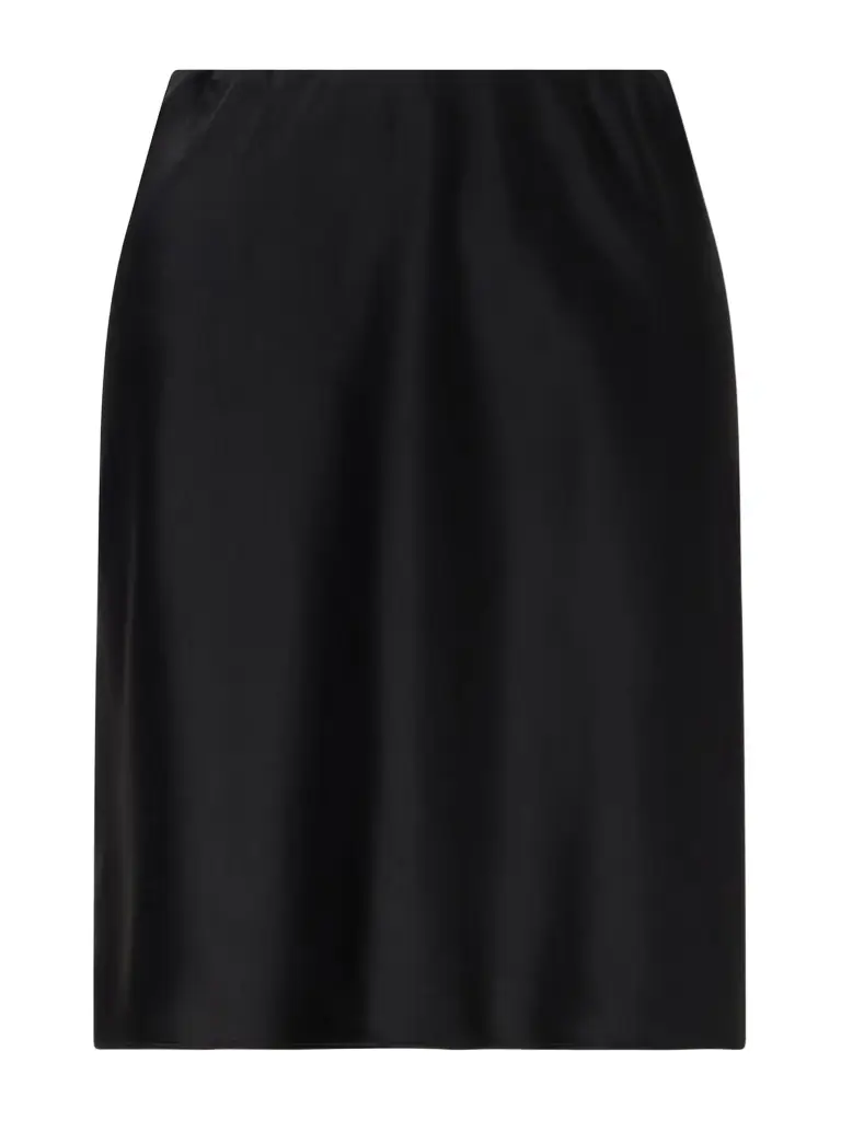 LESET Barb Satin Midi Skirt
