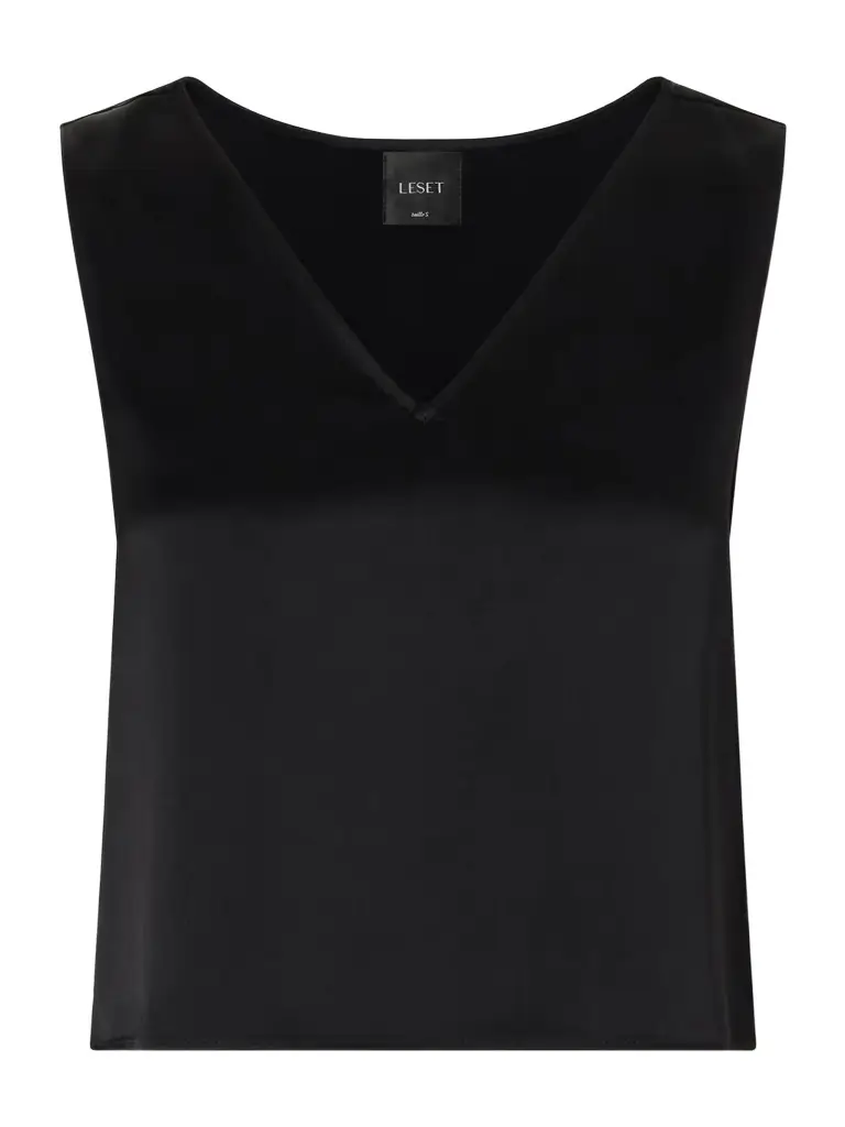 LESET Barb Satin Tank Top