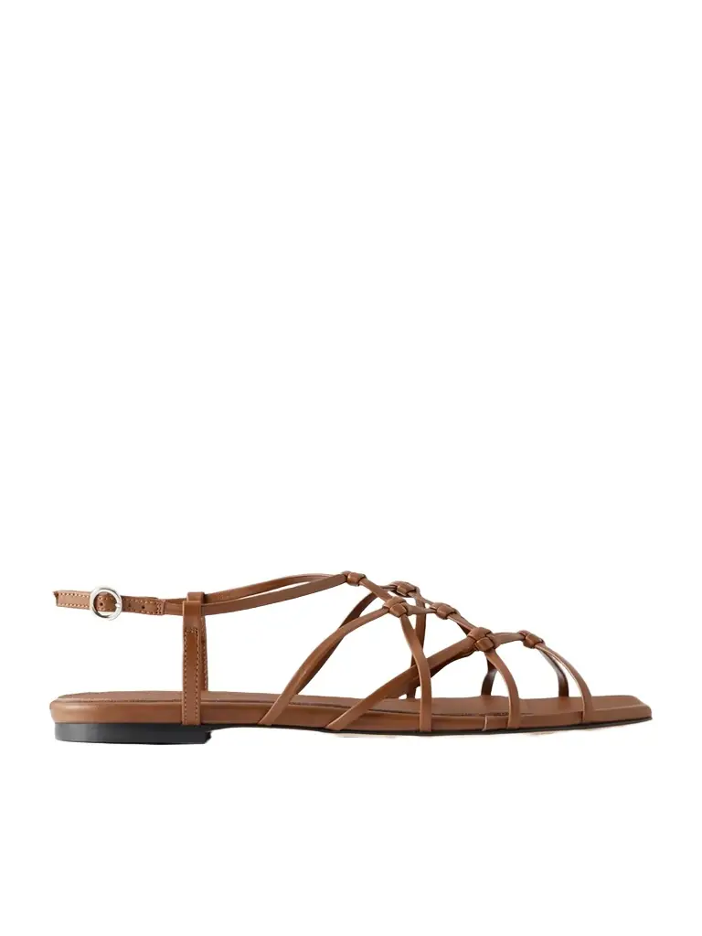 aeyde Anisa Leather Flat Sandals