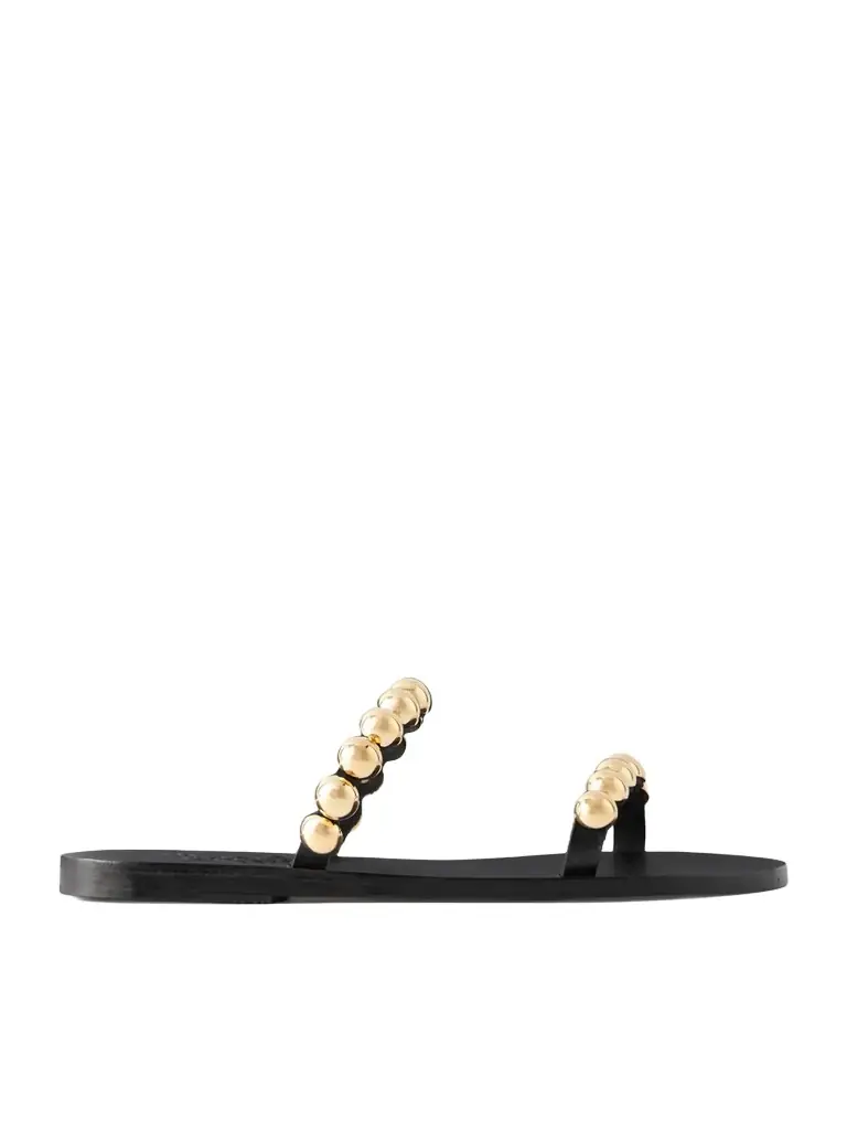 Ancient Greek Sandals Lambri Studded Leather Flats