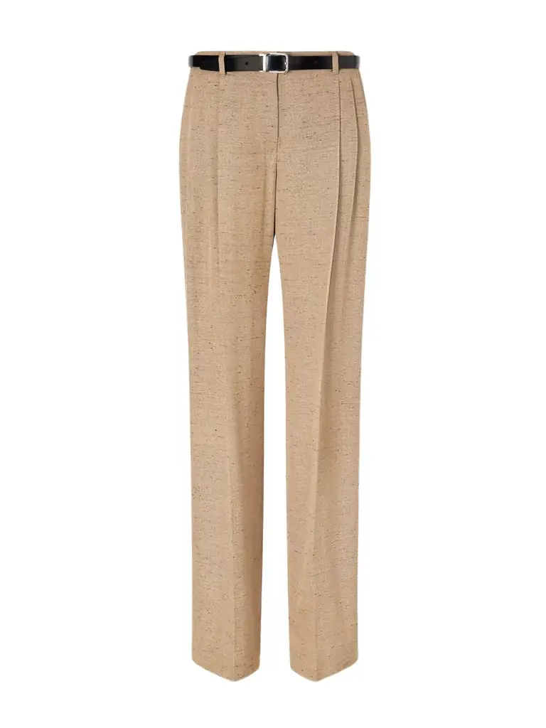 Dolce & Gabbana Belted Dupioni Wide-leg Pants