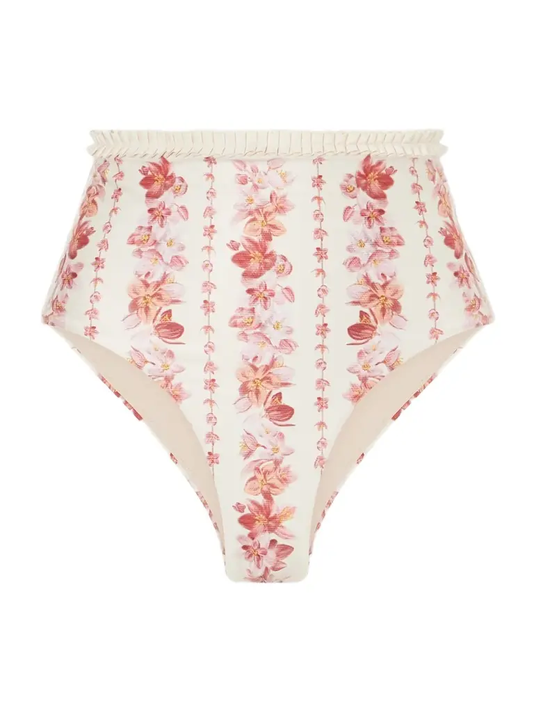 Agua by Agua Bendita Nopaul Floral-printed Stretch Recycled Bikini Briefs