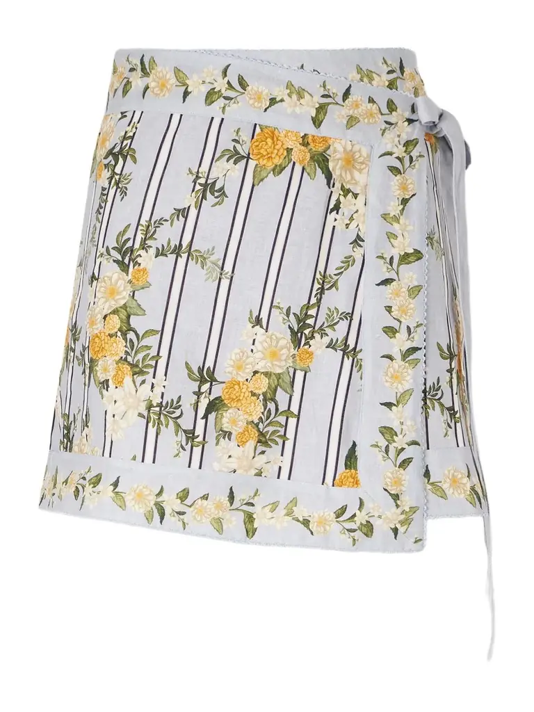 Agua by Agua Bendita Luna Valle Printed Linen Pareo