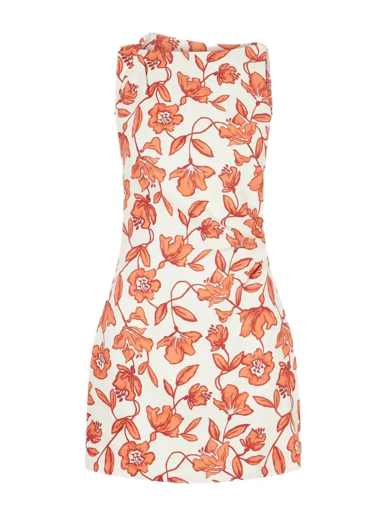 SIR. Chloe Floral-print Linen-blend Mini Dress