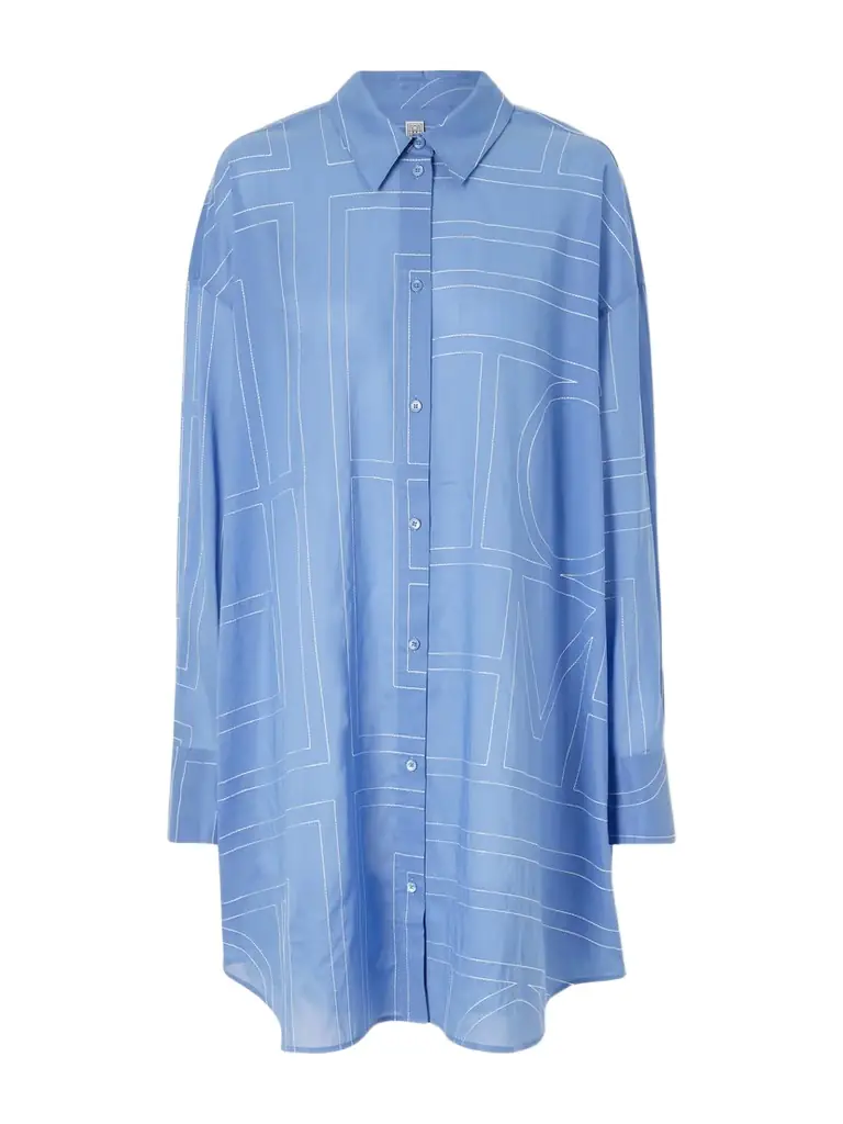 TOTEME Embroidered Organic Cotton And Lyocell-blend Shirt