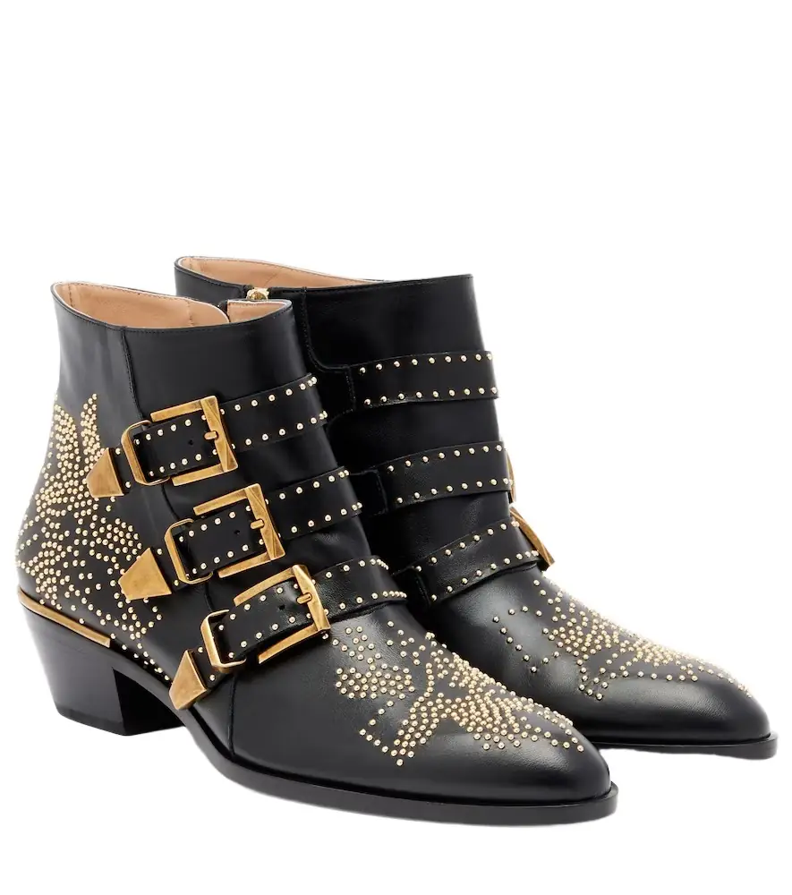 Chloe Chloé Susanna studded leather ankle boots