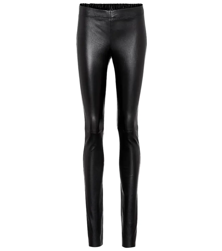 Joseph Mid-rise leather leggings