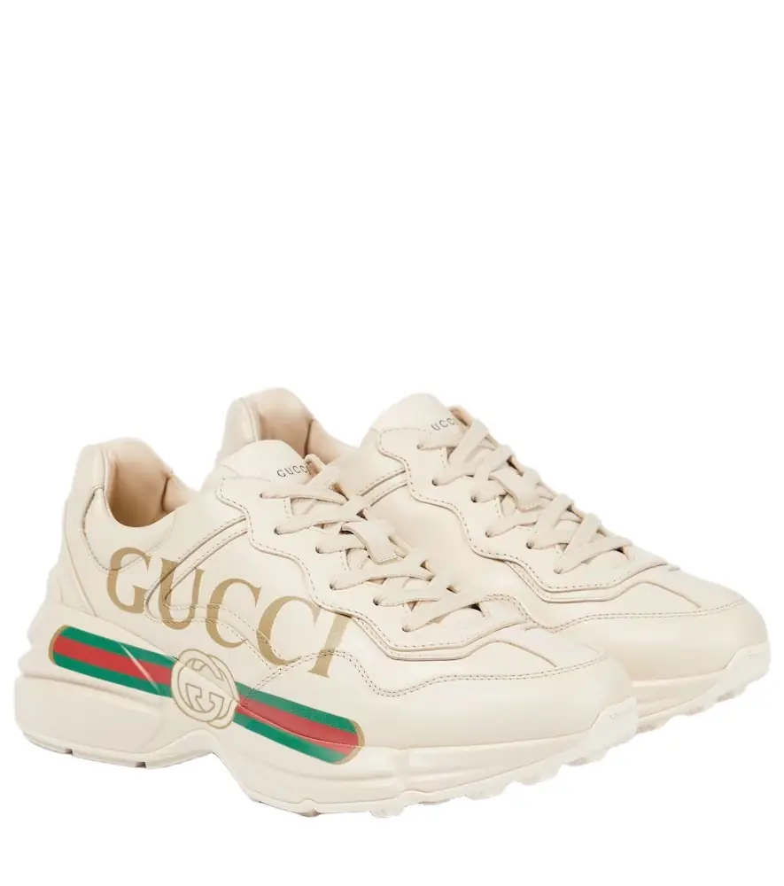 Gucci Rhyton leather sneakers