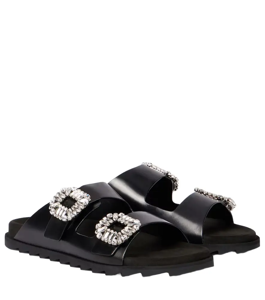 Roger Vivier Slidy Viv' leather sandals