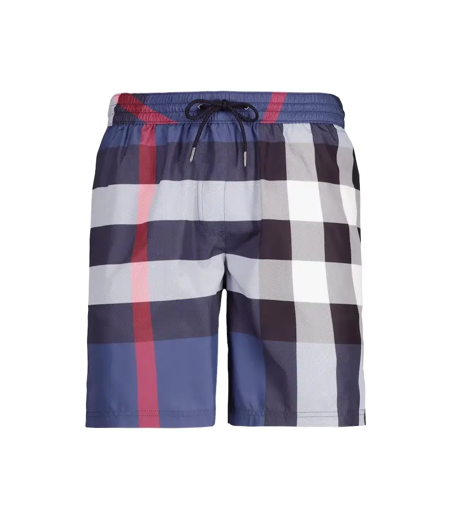 Burberry Large check-printed swim shorts