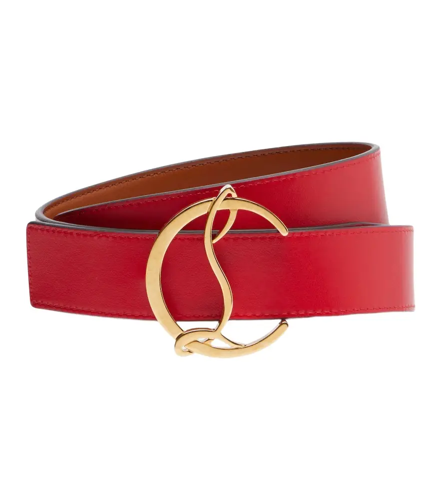 Christian Louboutin CL Logo reversible leather belt