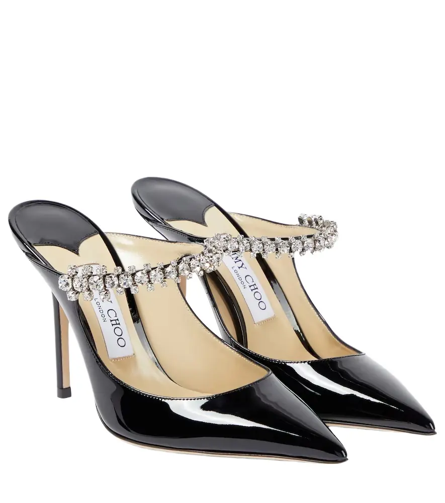 Jimmy Choo Bing 100 patent leather mules - Women's Shoes
