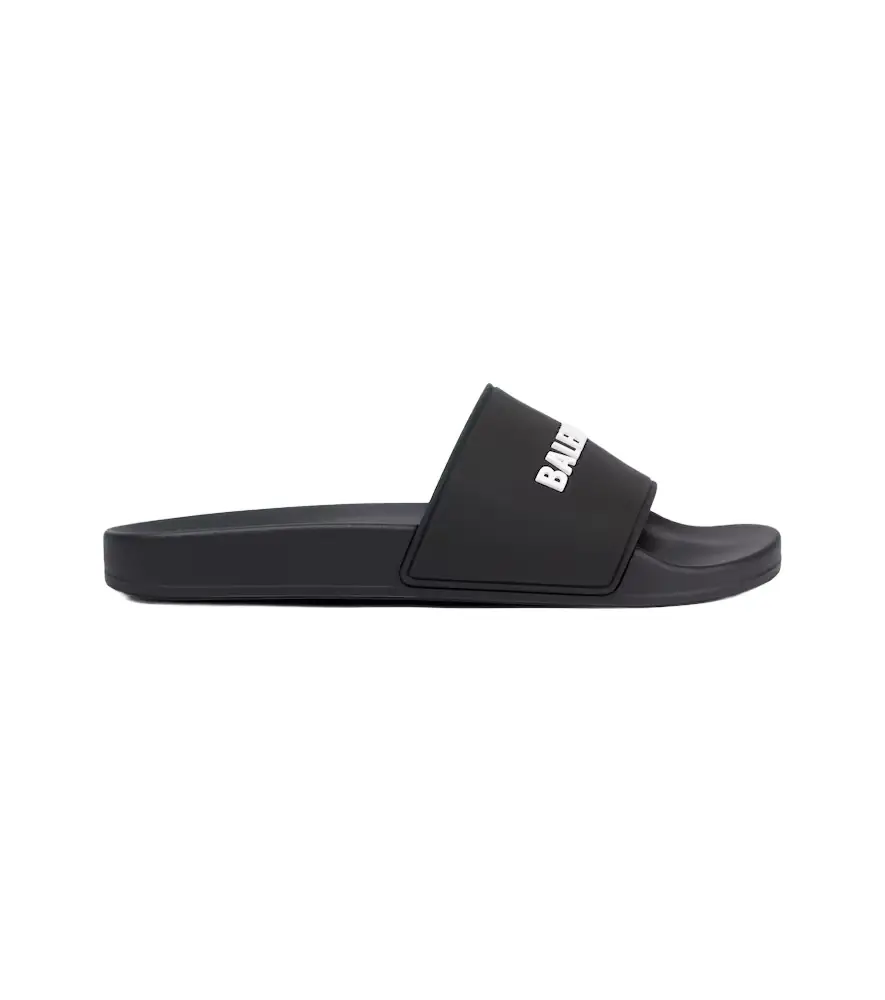 Balenciaga Pool logo rubber slides