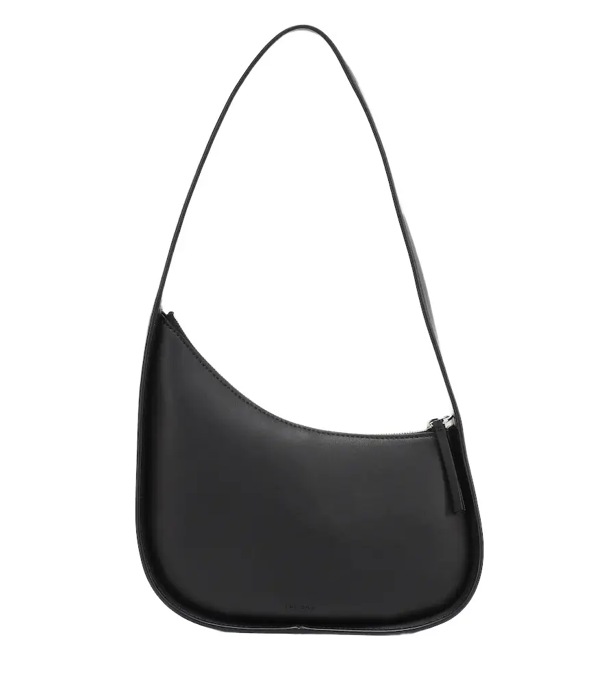 The Row Half Moon leather shoulder bag