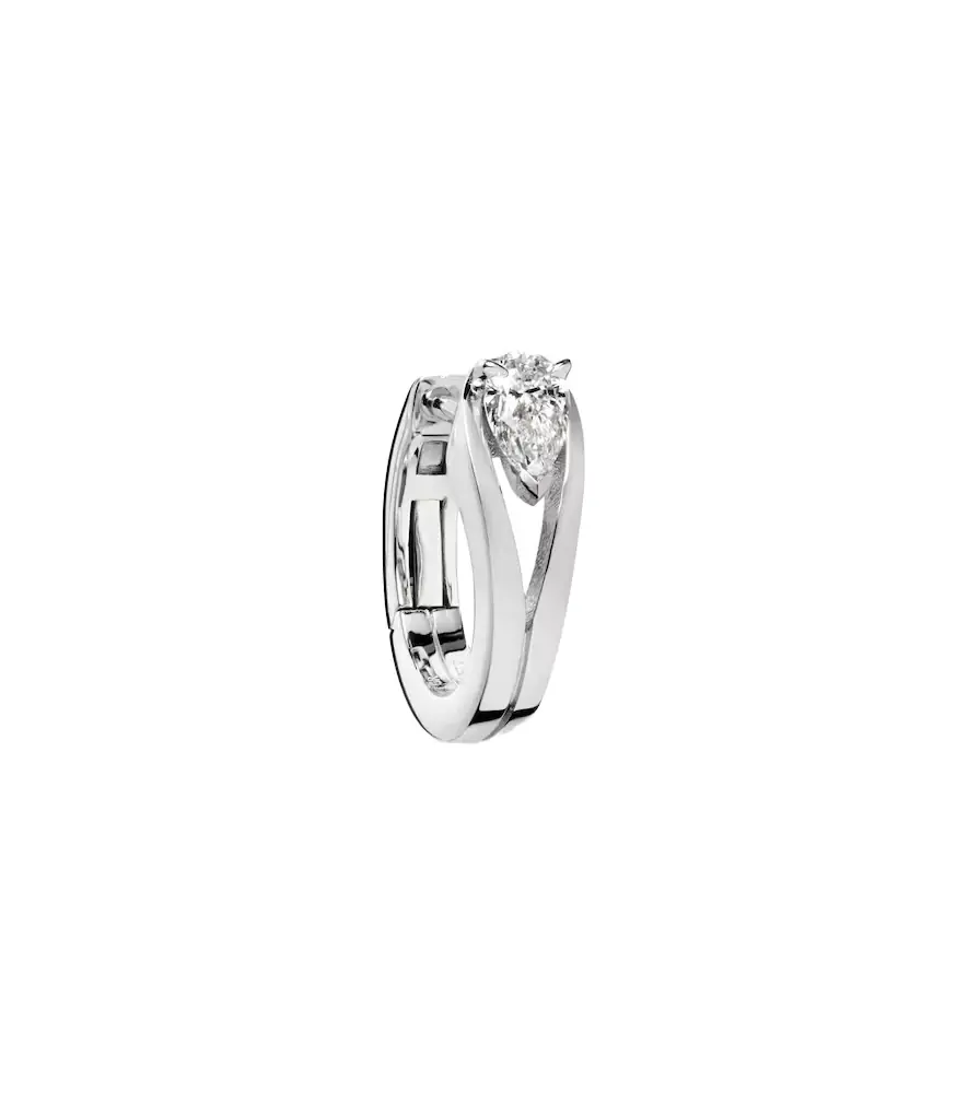 Repossi Serti Inversé XS 18kt white gold single earring with diamond