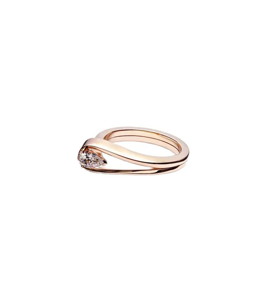 Repossi Serti Inversé 18kt rose gold ring with diamond