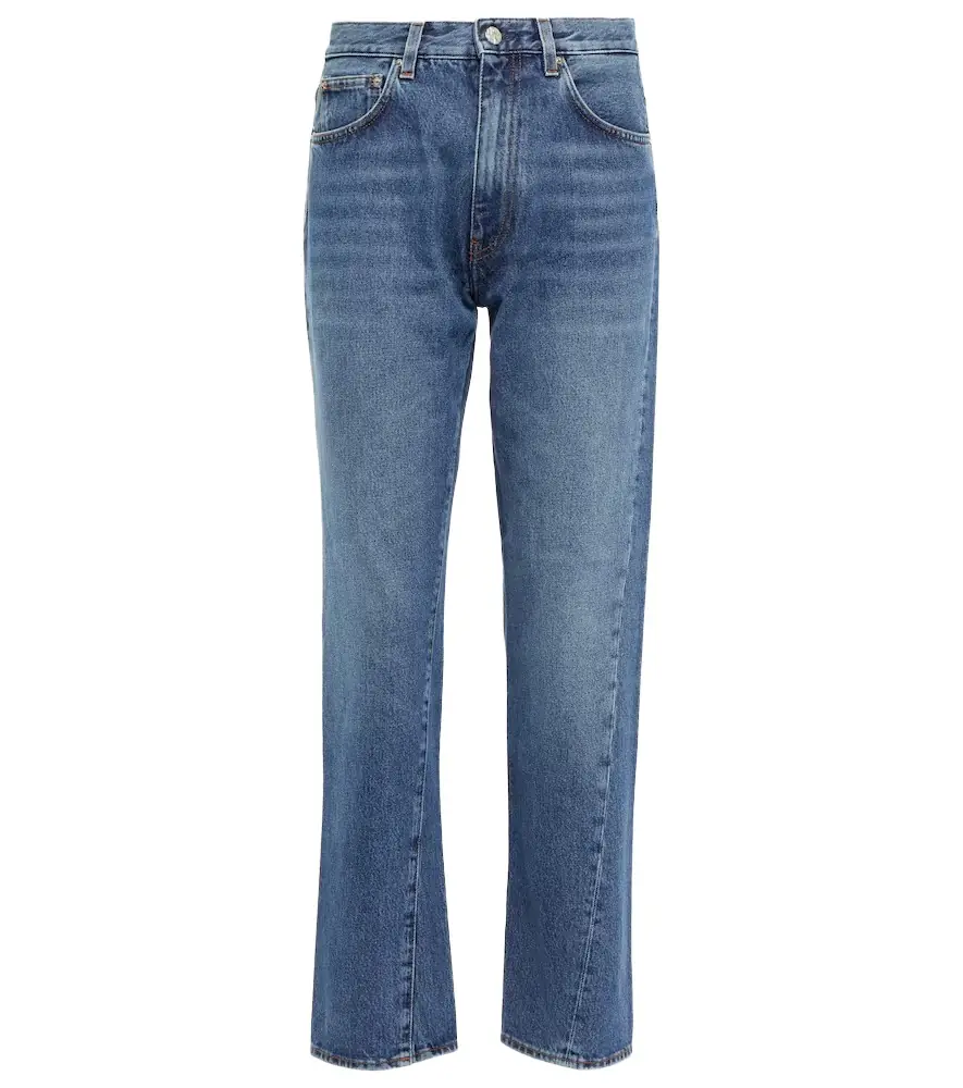 Toteme Mid-rise twisted-seam straight jeans
