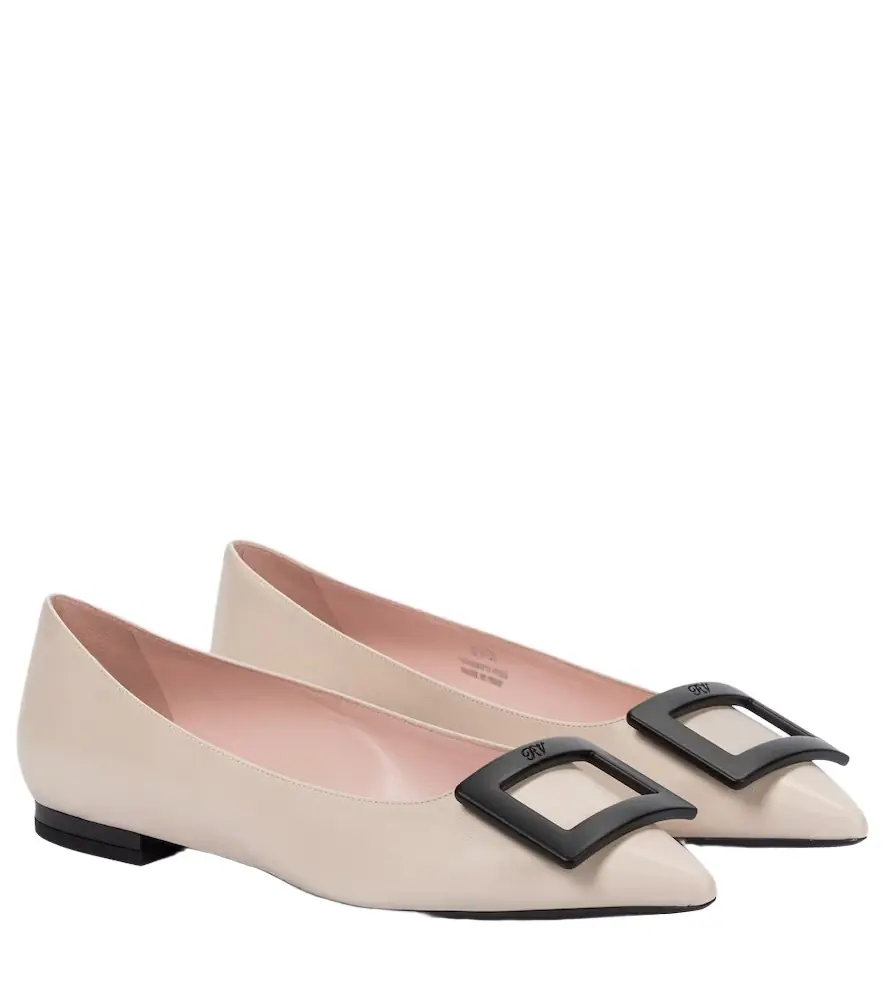 Roger Vivier Gommettine leather ballet flats