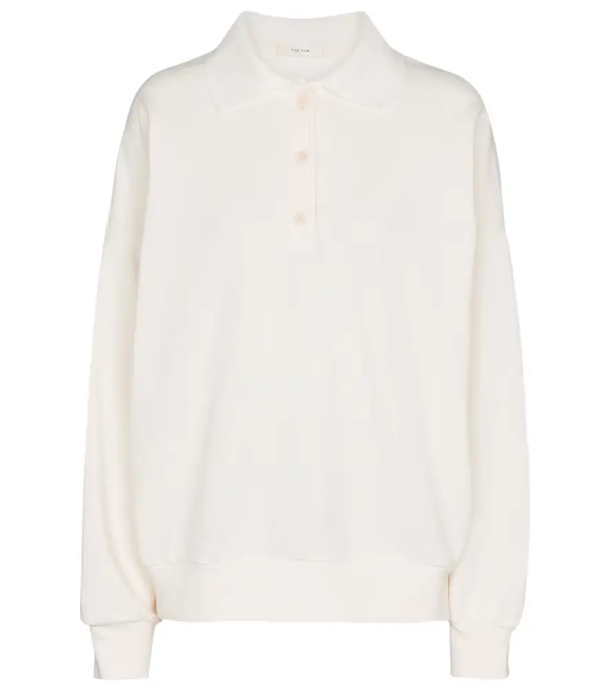 The Row Corzas cotton polo sweater