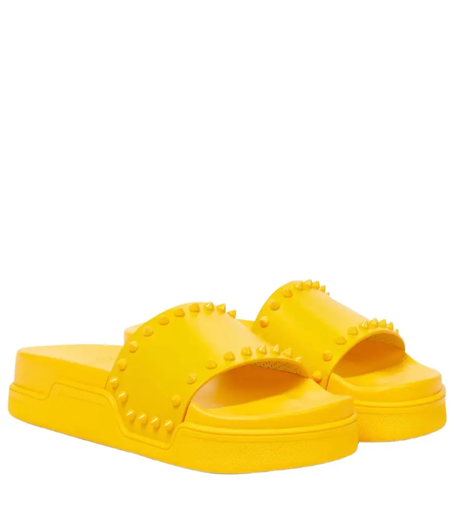 Christian Louboutin Pool Stud embellished slides