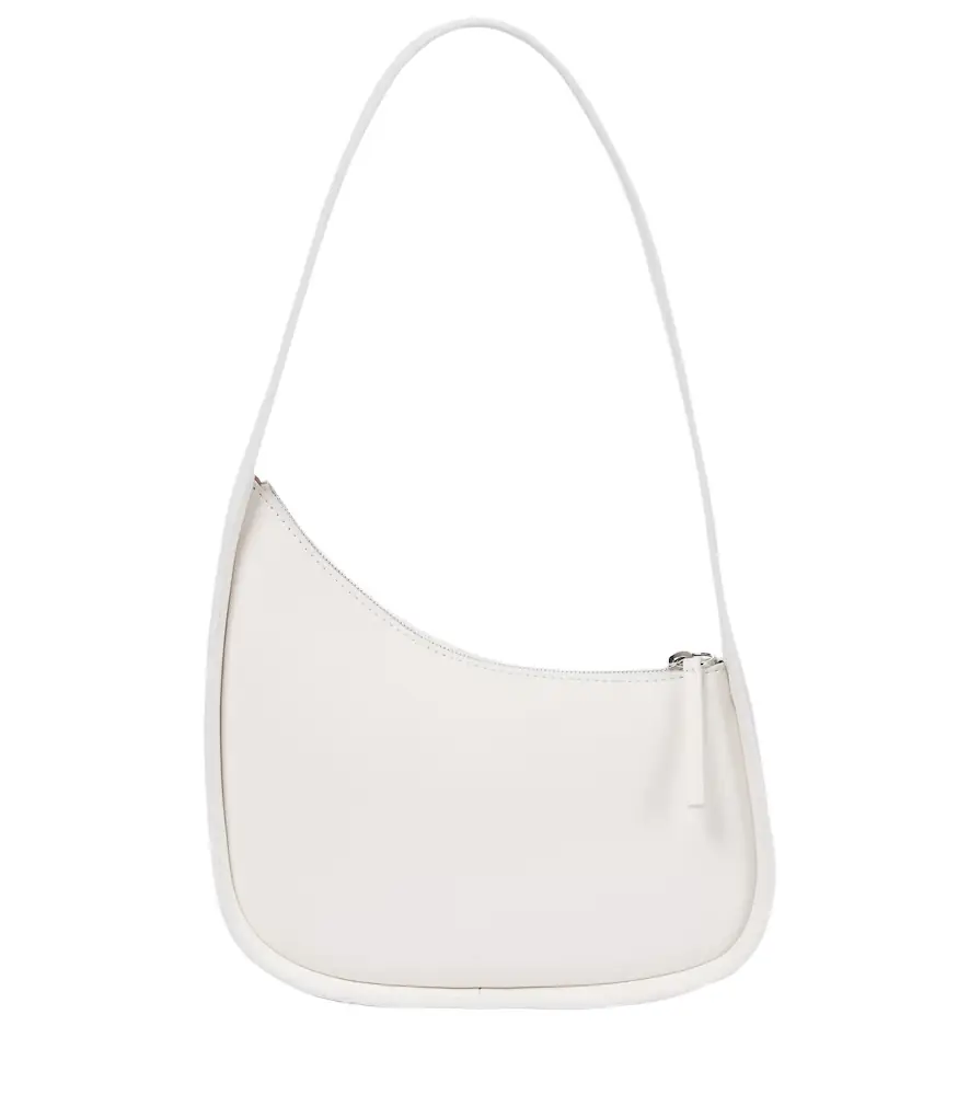 The Row Half Moon leather shoulder bag