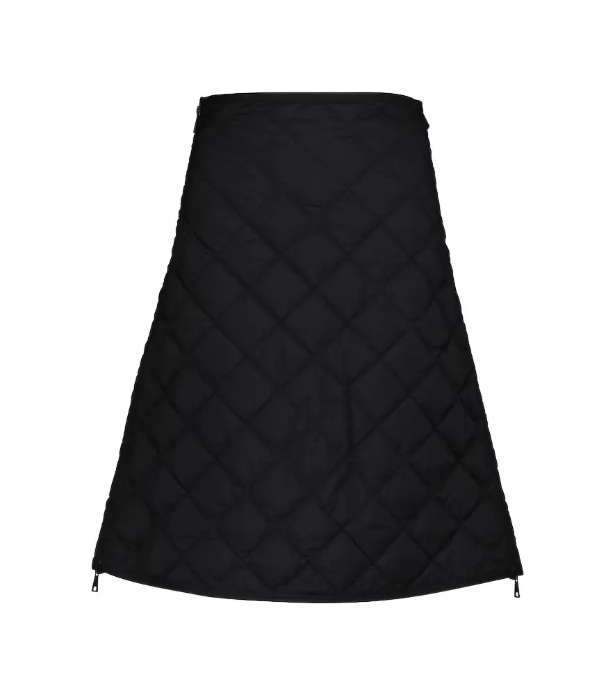 Moncler Quilted high-rise down skirt