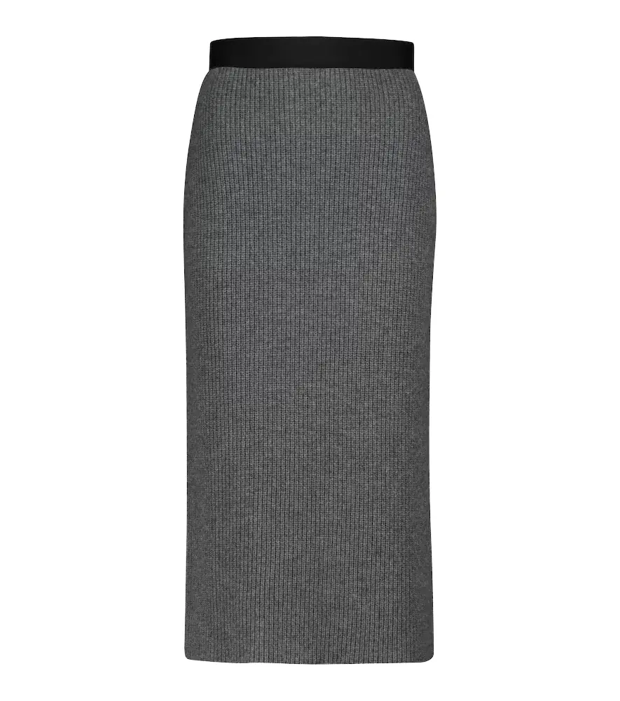 Moncler Wool and cashmere midi skirt