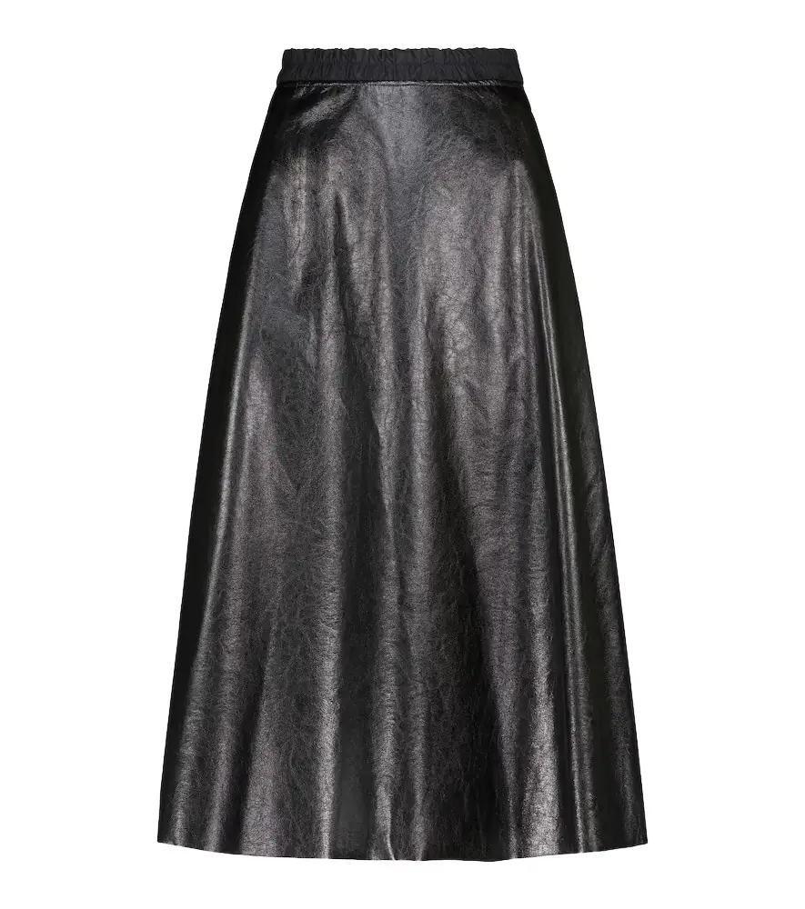 Moncler Faux midi skirt