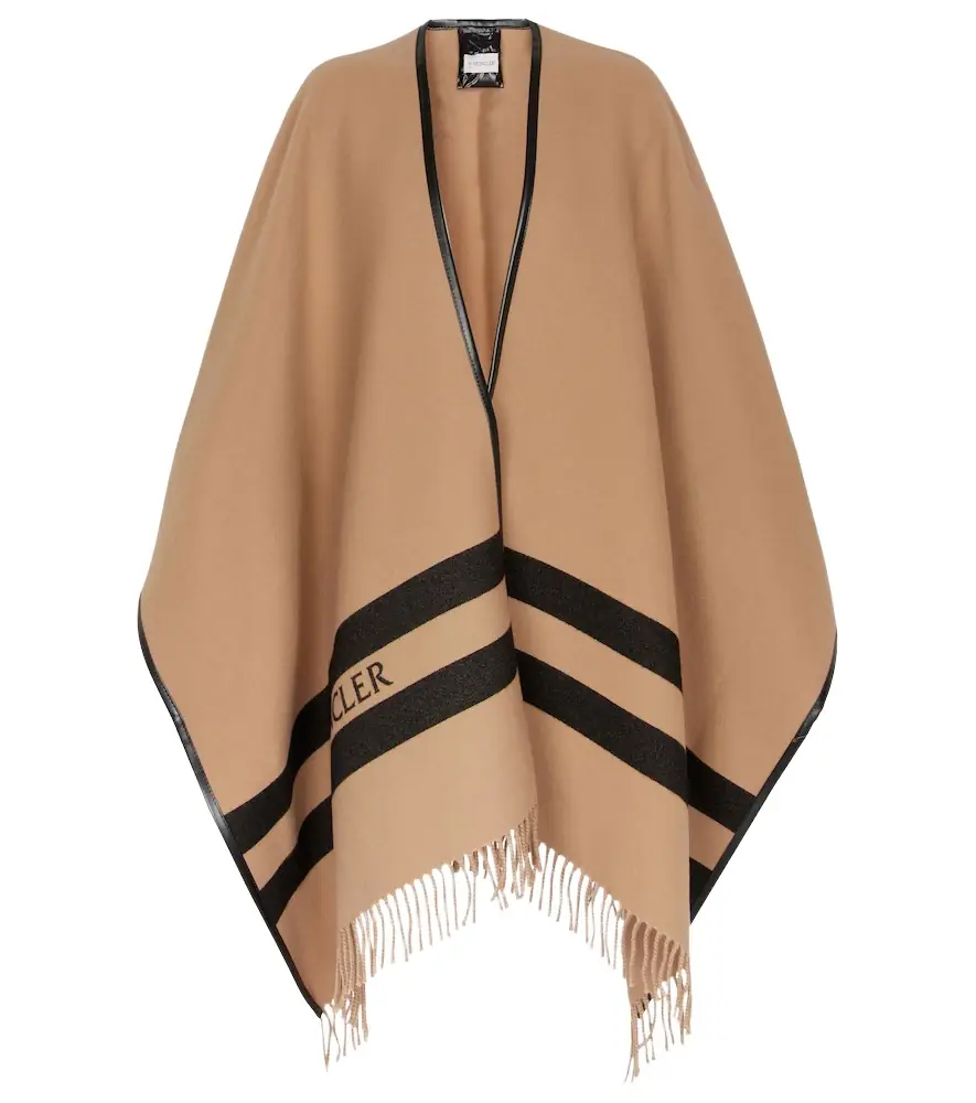 Moncler Wool logo cape