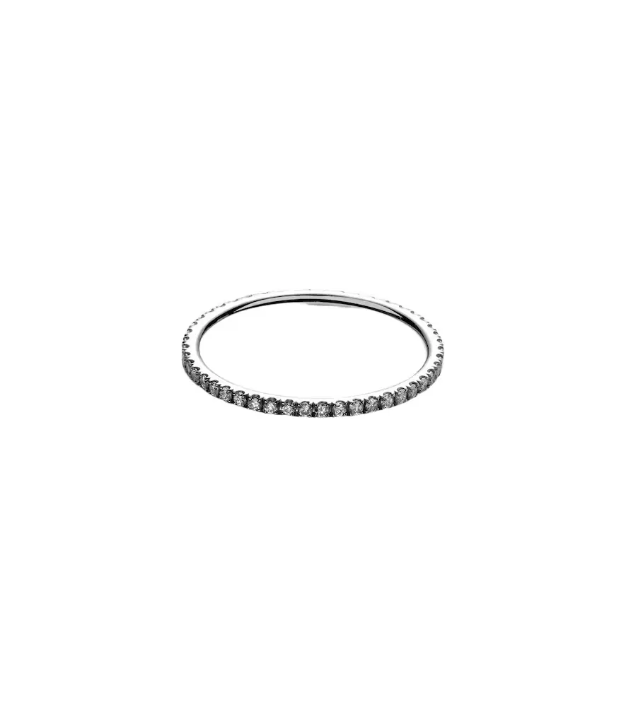 Ileana Makri Thread Band 18kt gold ring with diamonds