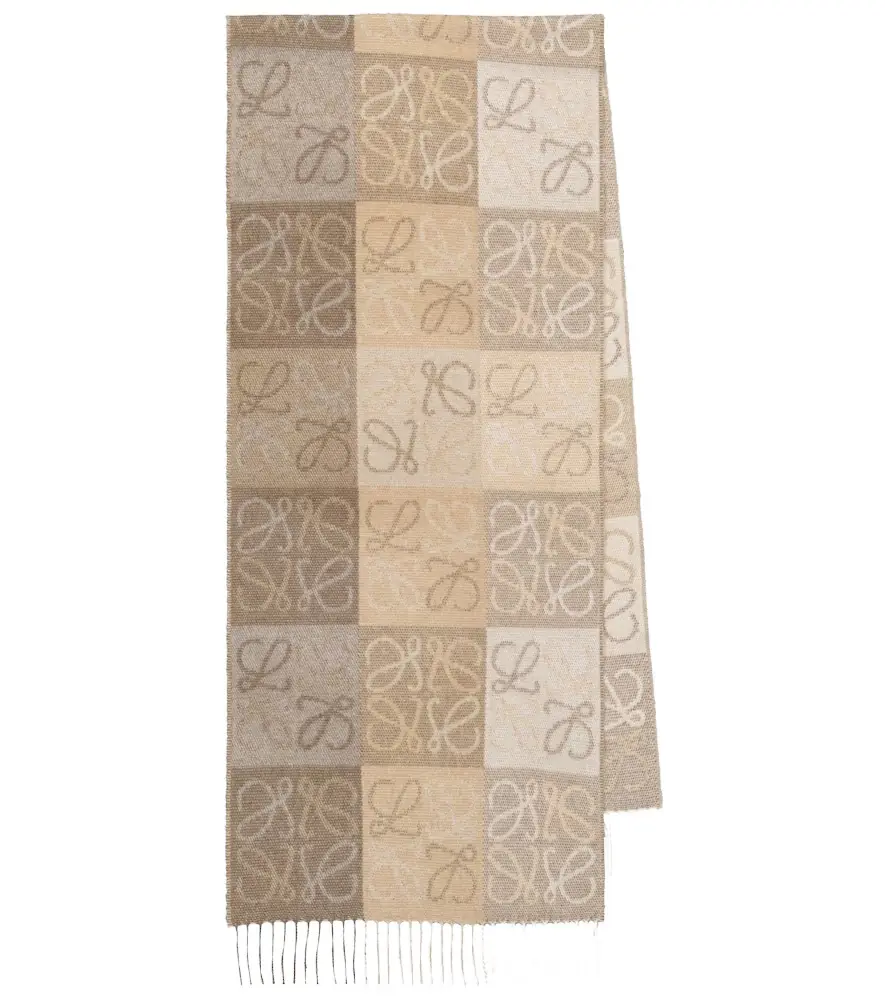 Loewe Anagram wool and cashmere scarf