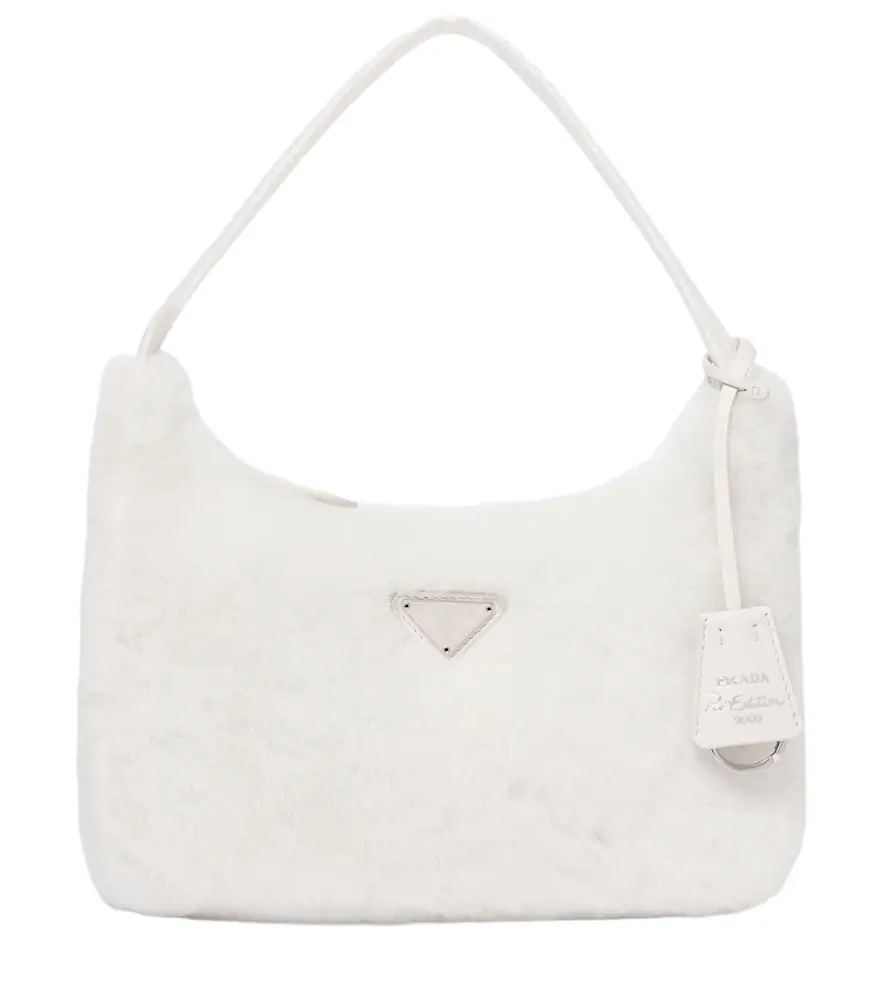 Prada Re-Edition 2000 Mini shearling shoulder bag