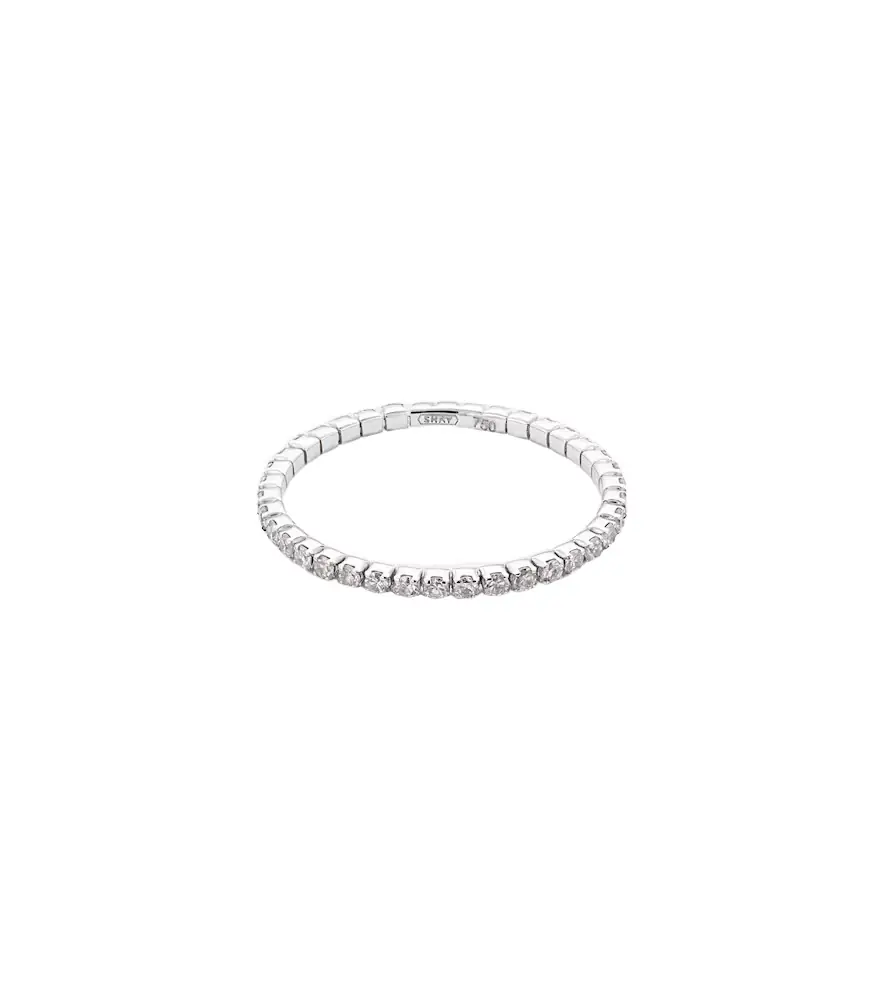 Shay Jewelry Single Thread 18kt white gold ring with diamonds