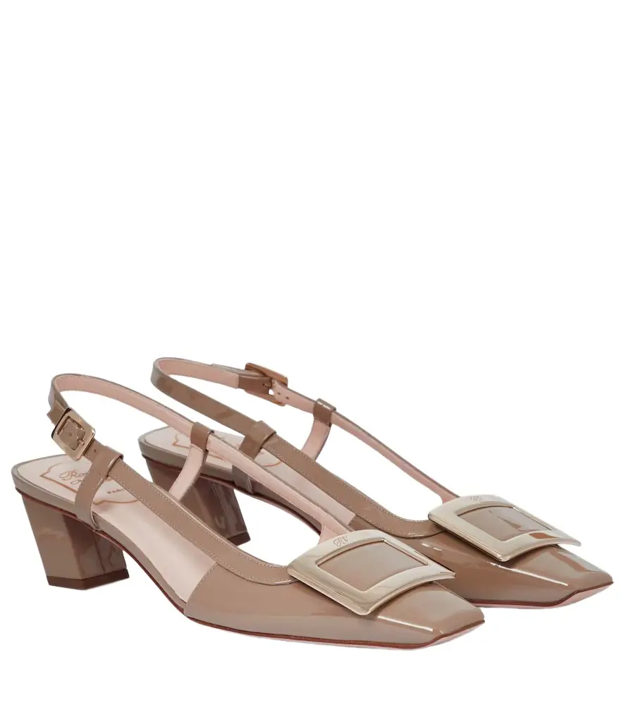 Roger Vivier Belle Vivier leather slingback pumps